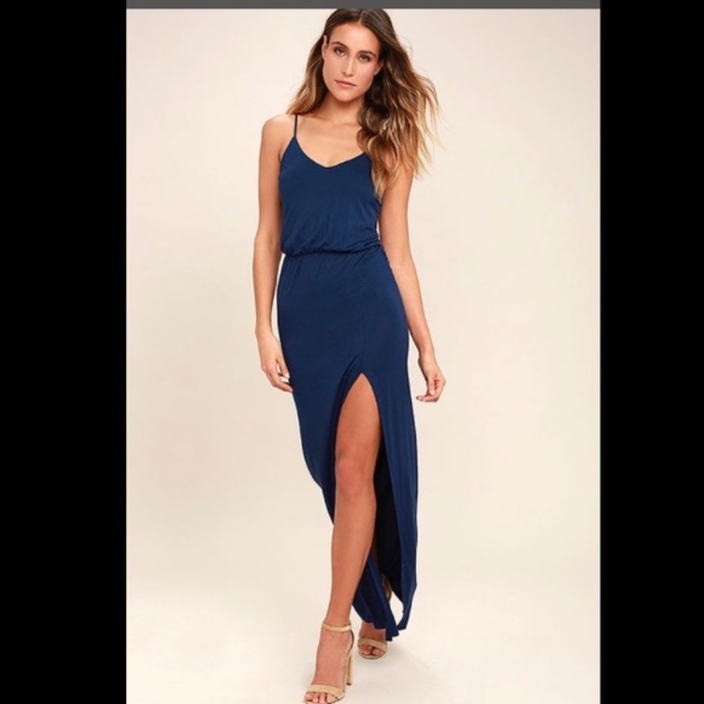 Lulu's blue maxi dress